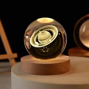 Budwill ™3D Galaxy Crystal Ball Night Lamp,Solar System Crystal Ball Table Colorful Night Lamp