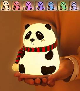 Dazzel Flex Rechargeable Silicone Panda Night Light for Kids | 7-Color LED Changing Lamp Night Lamp