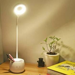 FIRSTLIKE Study Desk Light with 360 Degree Flexible, Modern Touch Control, Advanced Pen and Mobile Holder Design with Night Lamp Table Lamp(All in one Table Lamp) Study Lamp
