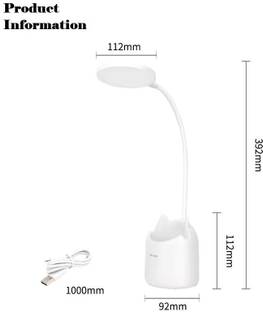 Wengonvila 3 Colour Mode Rechargeable, Flexible Gooseneck LED Study/Desk Table Lamp Study Lamp