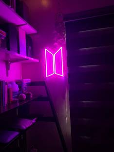 NIONIZED The Hub BTS Neon Sign/Light for BTS Army, Best Gift 10X7 INCH With Smart Controller Night Lamp