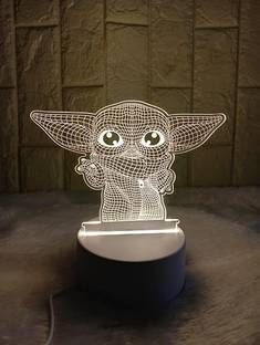 Boenjoy Baby Yoda 3D Lamp Night LED Light Lamp with Stand Base Table Lamp