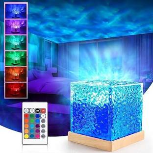 SPJ ENTERPRISE Ocean Wave Projector Lamp with USB Plug-in with remote | | Multicolor Night Lamp