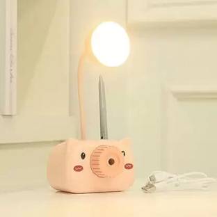 AKR 4in1 Camera Design Lamp/ Sharpener/ Pen Stand With Multicolour Night Lamp Study Lamp