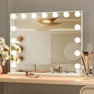 Budwill ™Hollywood Vanity Mirror with Lights White Vanity Makeup Table Lamp