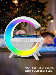 Sahaj Enterprise Wireless charger with speaker app control desk RGB night lamp with Bluetooth Night Lamp