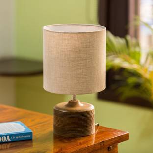ExclusiveLane 'Starlight' Round Table Lamp In Mango Wood Table Lamp