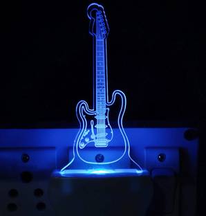 Shayona 3D Guitar Acrylic led Night lamp Night Lamp