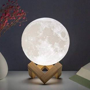 PrayaasEcom 3D Moon Rechargeable Table Night Lamp