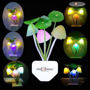 Pick Ur Needs Color Changing Sensor LED Night Light Mushroom Lamp Plug-in LED Lamp Auto On/Off Night Lamp