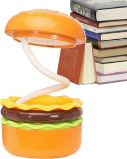 Kiditos Kids Small Study Desk LED Lamp Rechargeable with Pencil Sharpener (Hamburger) Study Lamp