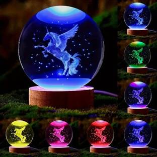 BRVIMA 3D HORSE BALL 16 COLOR LIGHT WITH REMOTE Table Lamp