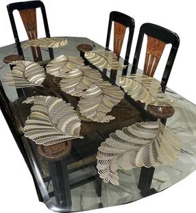 LaVichitra Gold PVC Table Linen Set