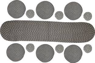 LADLI JEE Grey Polyester Table Linen Set