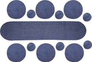 LADLI JEE Blue Polyester Table Linen Set