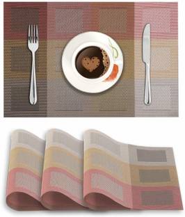 HOKiPO Rectangular Pack of 4 Table Placemat