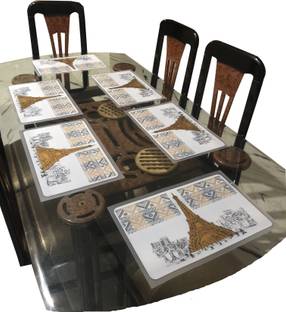 LaVichitra Rectangular Pack of 6 Table Placemat