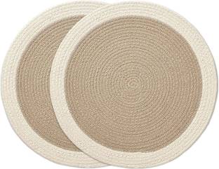 SIYA TEXTILES Round Pack of 2 Table Placemat