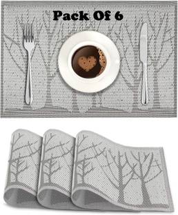 Hidelliya Rectangular Pack of 6 Table Placemat