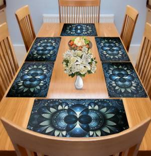 Kanushi Industries Rectangular Pack of 6 Table Placemat