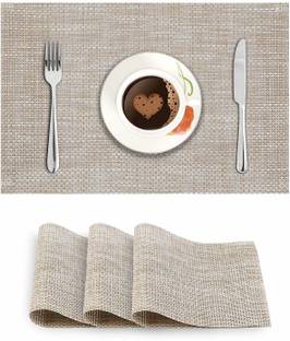 HOKiPO Rectangular Pack of 4 Table Placemat