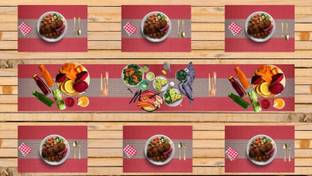 YELONA Rectangular Pack of 7 Table Placemat