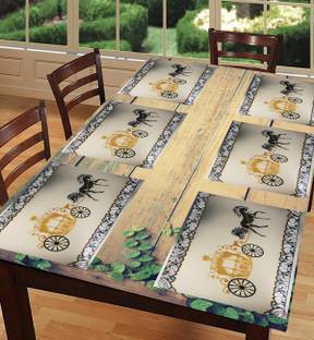 LooMantha Rectangular Pack of 6 Table Placemat