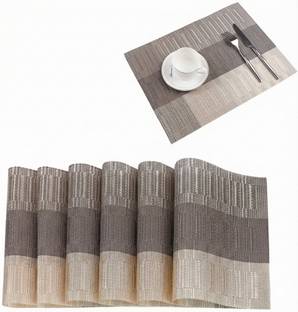 Glosstiy Glam Rectangular Pack of 6 Table Placemat