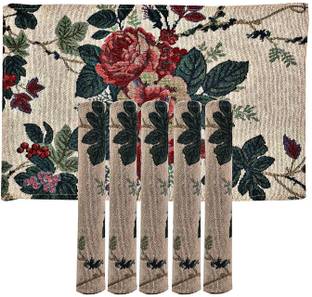 PRAKARTIK Rectangular Pack of 6 Table Placemat