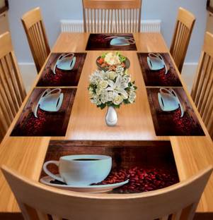 Kanushi Industries Rectangular Pack of 6 Table Placemat