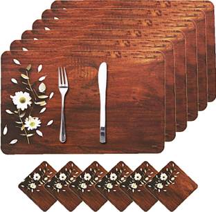 KUBER INDUSTRIES Rectangular Pack of 6 Table Placemat
