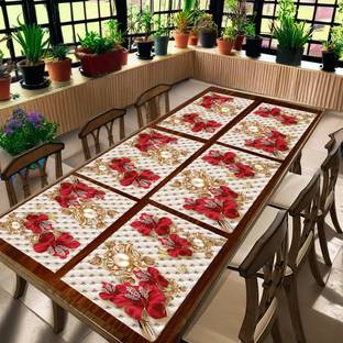 REVEXO Rectangular Pack of 6 Table Placemat