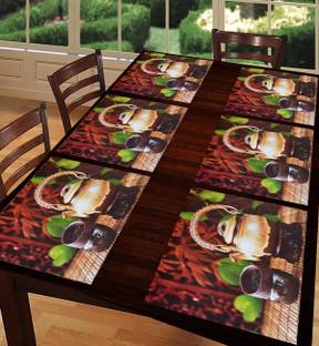 REVEXO Rectangular Pack of 6 Table Placemat
