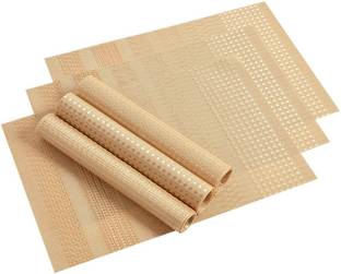 YELLOW WEAVES Rectangular Pack of 6 Table Placemat