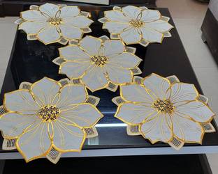 DELHI PVC CORP Round Pack of 5 Table Placemat