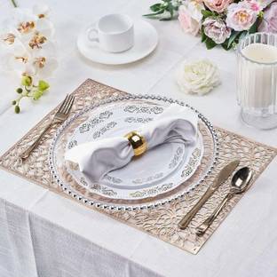Dakshya Industries Rectangular Pack of 2 Table Placemat