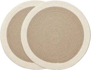 SIYA TEXTILES Round Pack of 2 Table Placemat