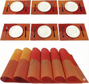 Glosstiy Glam Rectangular Pack of 6 Table Placemat