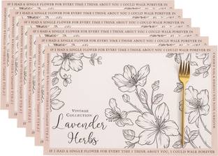 YELONA Rectangular Pack of 6 Table Placemat