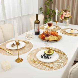 Dakshya Industries Round Pack of 4 Table Placemat