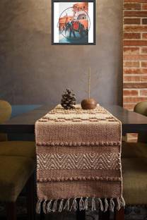 POSHREYA Brown 182.88 cm Table Runner