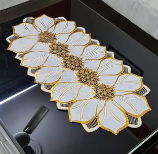 DELHI PVC CORP Gold, Multicolor 80 cm Table Runner