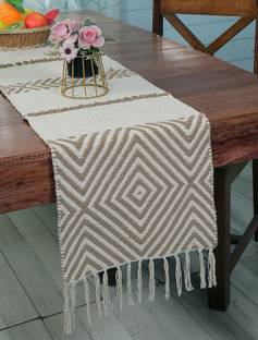 HARIKISHAN HANDLOOM Beige 182 cm Table Runner