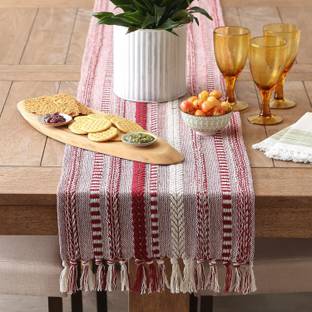 Home Blossoms Red 183 cm Table Runner