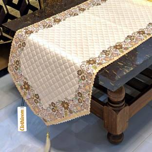 Clothloom Beige 179 cm Table Runner