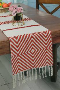 HARIKISHAN HANDLOOM Red 182 cm Table Runner
