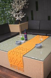 POSHREYA Yellow 182.88 cm Table Runner