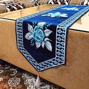 Clothloom Dark Blue, White 182 cm Table Runner