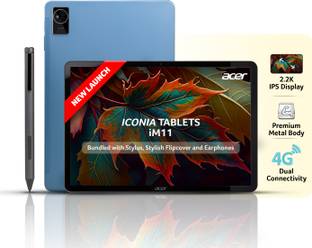 Acer Iconia Tab 6 GB RAM 128 GB ROM 11.45 inch with Wi-Fi+4G Tablet (Blue)