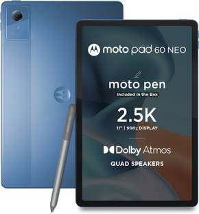 MOTOROLA pad 60 neo 8 GB RAM 128 GB ROM 11inch inch with Wi-Fi Only Tablet (Malibu Blue)